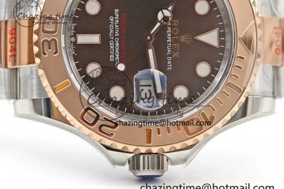 EWF SS Dial RG Yacht-Master Brown RG Bracelet 1:1 Edition Best on 126621 SS A3235 0409